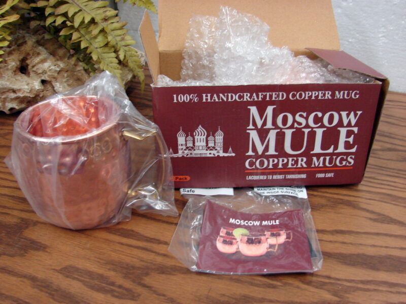 Set/2 Brand New 100% Handcrafted Copper Moscow Mule Mugs Food Safe No Tarnish, Moose-R-Us.Com Log Cabin Decor