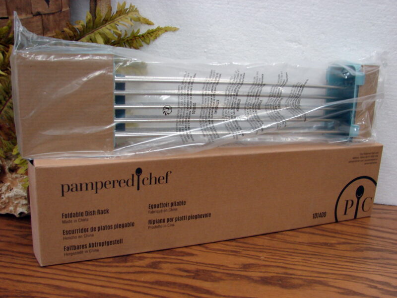 The Pampered Chef Brand New Foldable Dish Rack w/ Caddies, Moose-R-Us.Com Log Cabin Decor