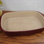 The Pampered Chef Cranberry Stoneware 13 x 9 Open Baker Lasagna Pan