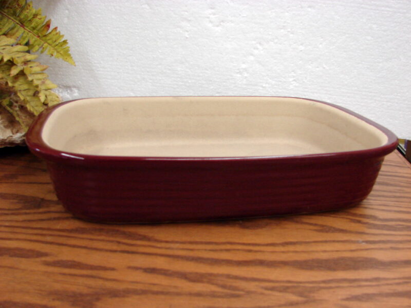 The Pampered Chef Cranberry Stoneware 13 x 9 Open Baker Lasagna Pan, Moose-R-Us.Com Log Cabin Decor