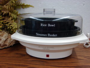 Rival Automatic Steamer Rice Cooker Black Electric Steam Basket Rice Bowl Manual, Moose-R-Us.Com Antiques Collectibles Log Cabin Decor