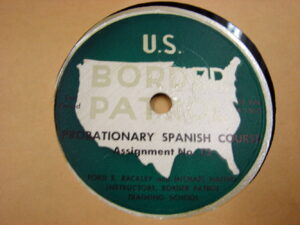 Set/6 Mid Century US Border Control Training School Spanish Lesson Albums LP's