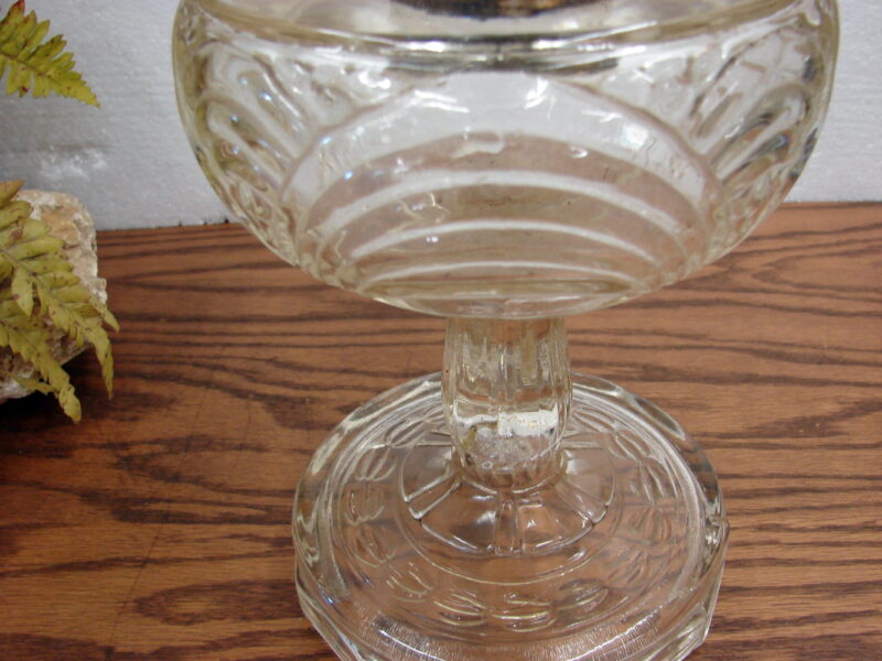Antique Aladdin Kerosene Oil Washington Drape Lantern Clear Patterned Glass, Moose-R-Us.Com Antiques Collectibles Log Cabin Decor