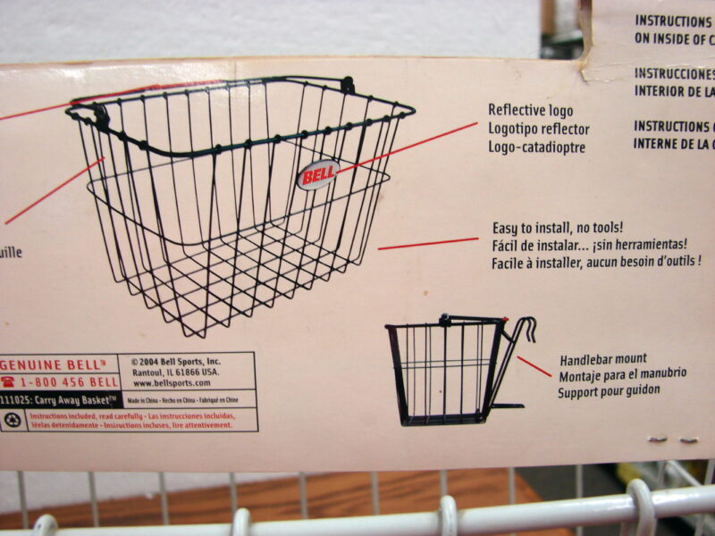 Brand New Bell Carry Away Bicycle Handlebar Basket Bike Accessory, Moose-R-Us.Com Antiques Collectibles Log Cabin Decor