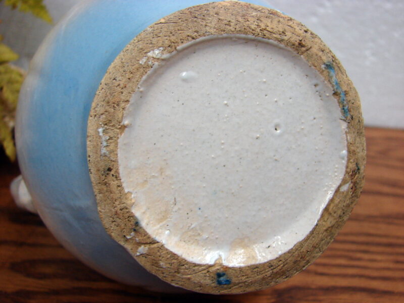 Antique Stoneware Blue White Bulbous Pitcher Flower Transfer, Moose-R-Us.Com Log Cabin Decor