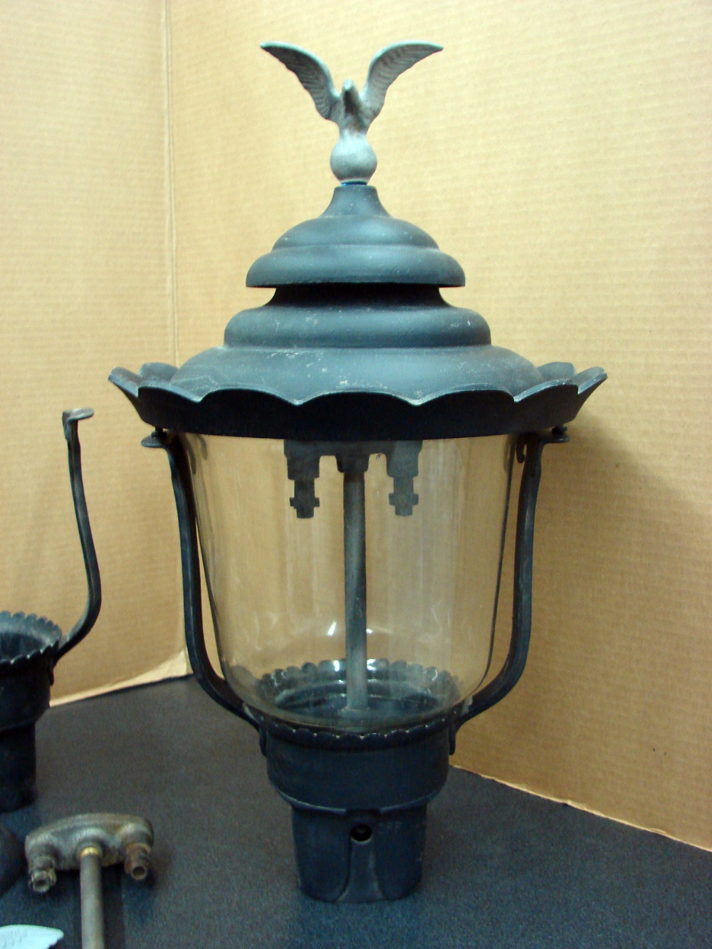 Pair of Antique Gas Street Lanterns Complete Charmglow Antioch IL - Image 2
