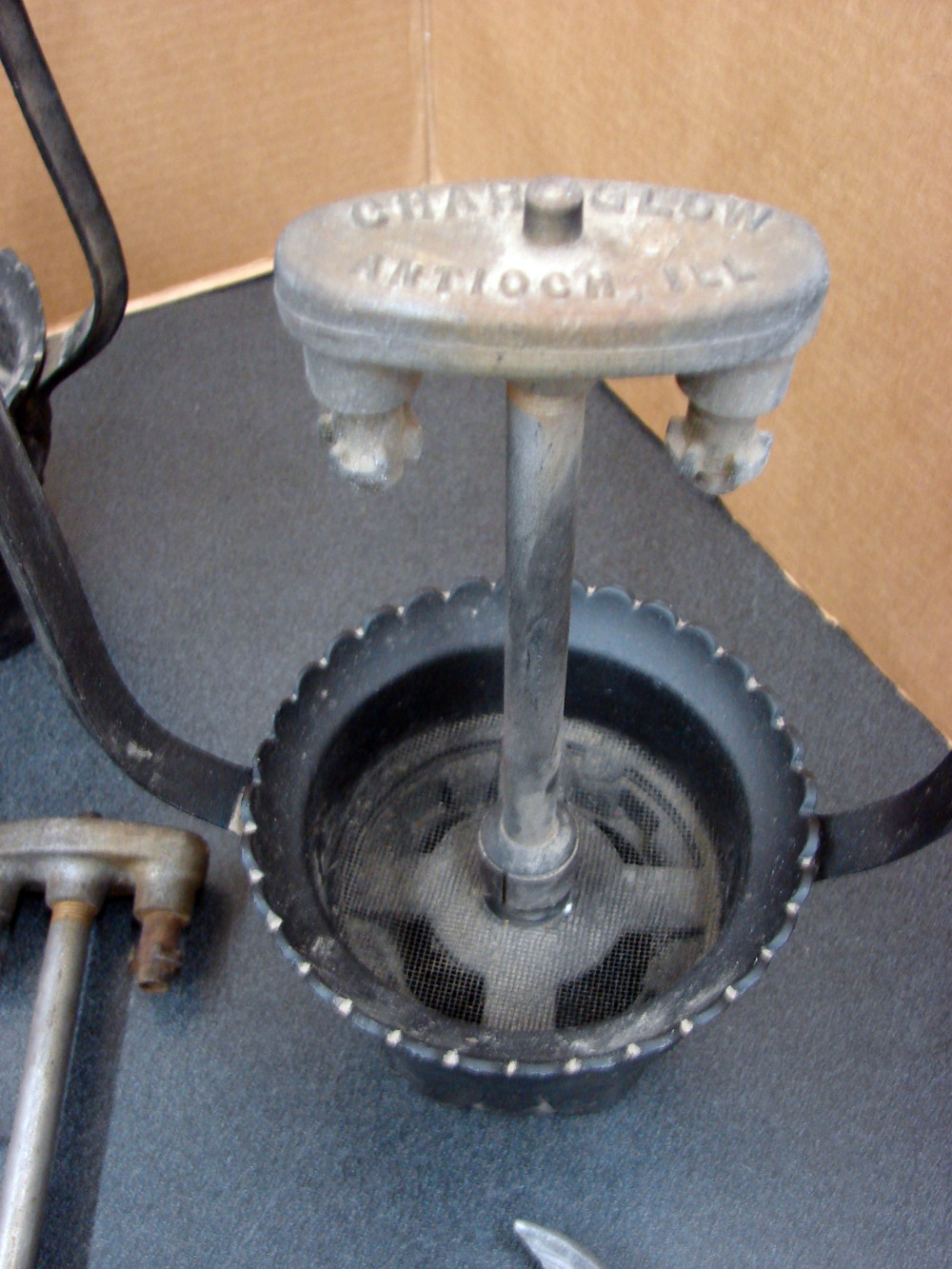 Pair of Antique Gas Street Lanterns Complete Charmglow Antioch IL - Image 5