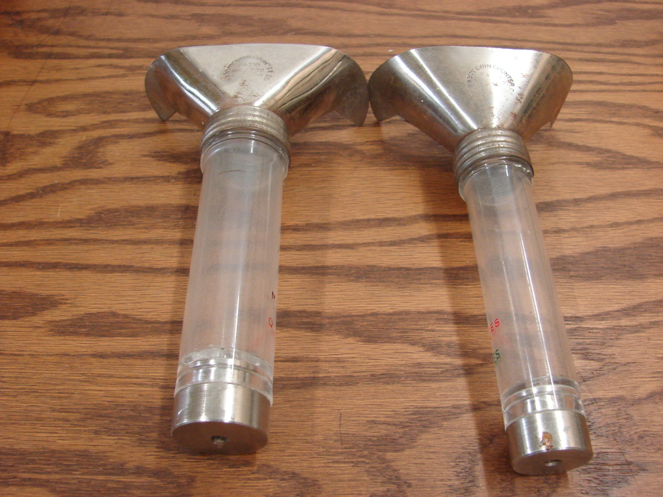 Antique Abbott Coin Counter Sorter Tubes Nickles/Quarters Pennies/Dimes - Image 2