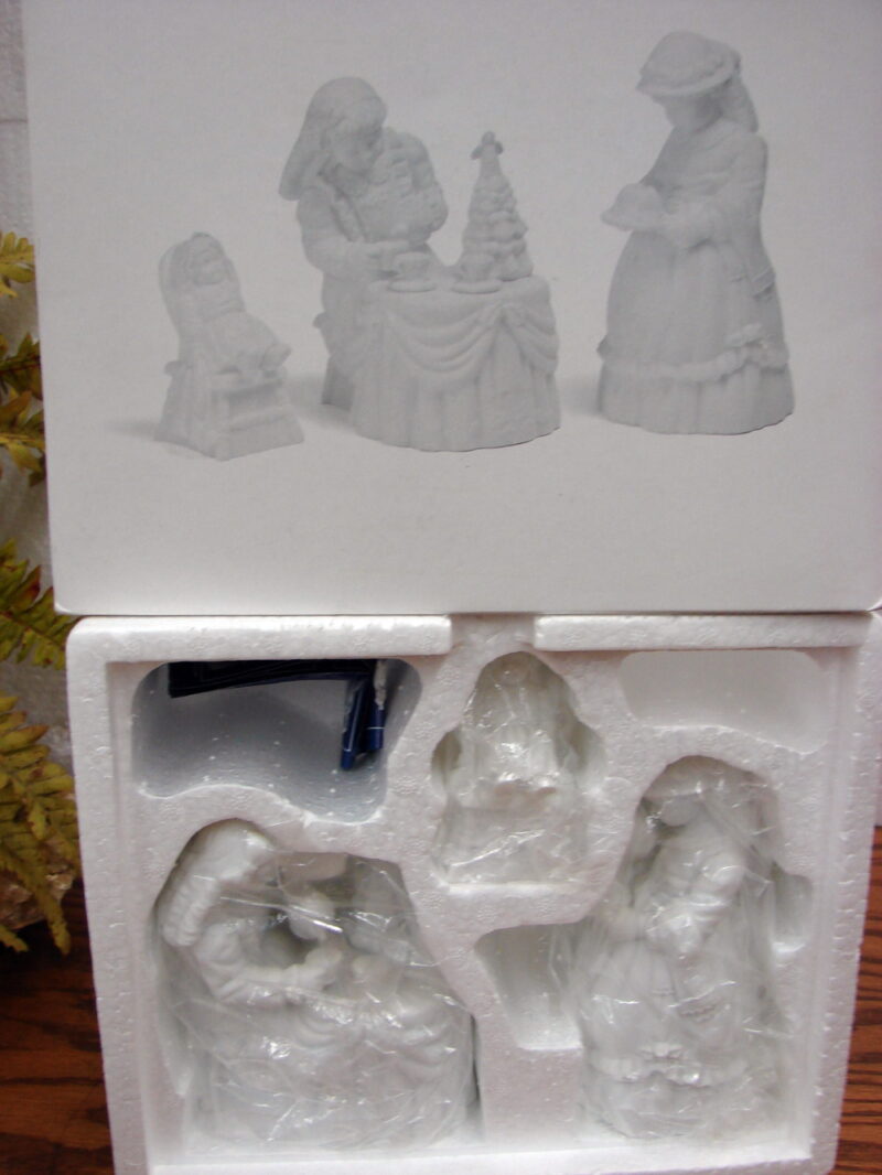 Vintage Dept. 56 Retired Winter Silhouette Christmas Tea Original Box, Moose-R-Us.Com Log Cabin Decor