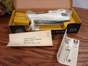 Vintage Set/6 Briddel Carvel Hall Silver Overlay Steak Knives in Box, Moose-R-Us.Com Antiques Collectibles Log Cabin Decor
