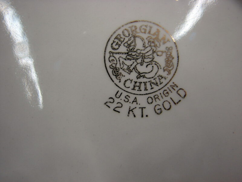 Vintage Georgian China 22 kt GOLD Scroll Victorian Rose Cake Platter and Server, Moose-R-Us.Com Antiques Collectibles Log Cabin Decor