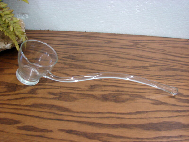 Glass Crystal Punch Bowl Straight Side Ladle w/ Pour Spout 12” Flat Bottom Bowl, Moose-R-Us.Com Log Cabin Decor
