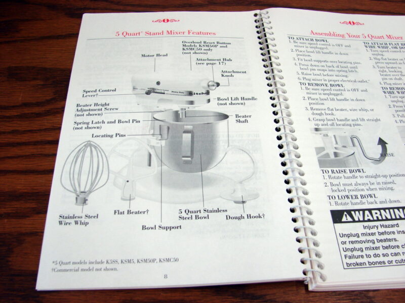 KitchenAid 5 Quart Stand Mixer Instruction Manual, Moose-R-Us.Com Antiques Collectibles Log Cabin Decor