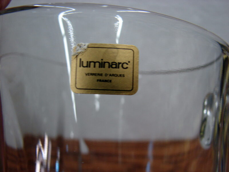 Vintage Brand New Art Deco Luminarc Verrerie D&#8217; Arques Crystal Pitcher France, Moose-R-Us.Com Log Cabin Decor