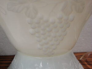 Choice Vintage Anchor Hocking Milk Glass Harvest Grape Vine Punch Bowl Sets