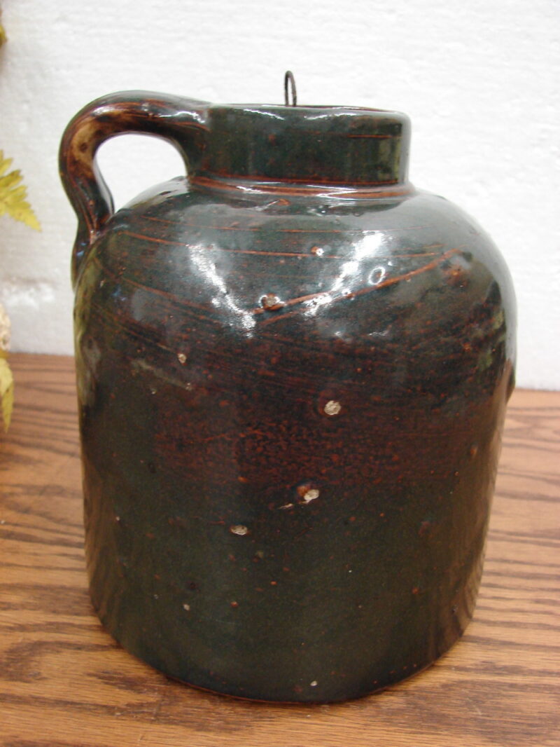 Antique Albany Slip Minnesota Stoneware Red Wing MN Wide Mouth Jug Marked, Moose-R-Us.Com Log Cabin Decor