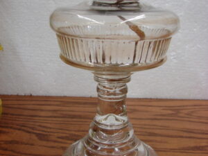 Antique Glass Oil Lantern Ribbed Kerosene Lamp