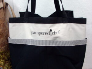 Preowned Pampered Chef Large Canvas Consultant Tote Bag 17 x 14 x 9