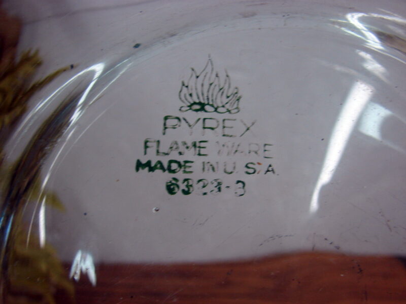 Vintage PYREX #6323 Flameware Blue Glass Spout Stove Top Pan w/ Lid, Moose-R-Us.Com Antiques Collectibles Log Cabin Decor