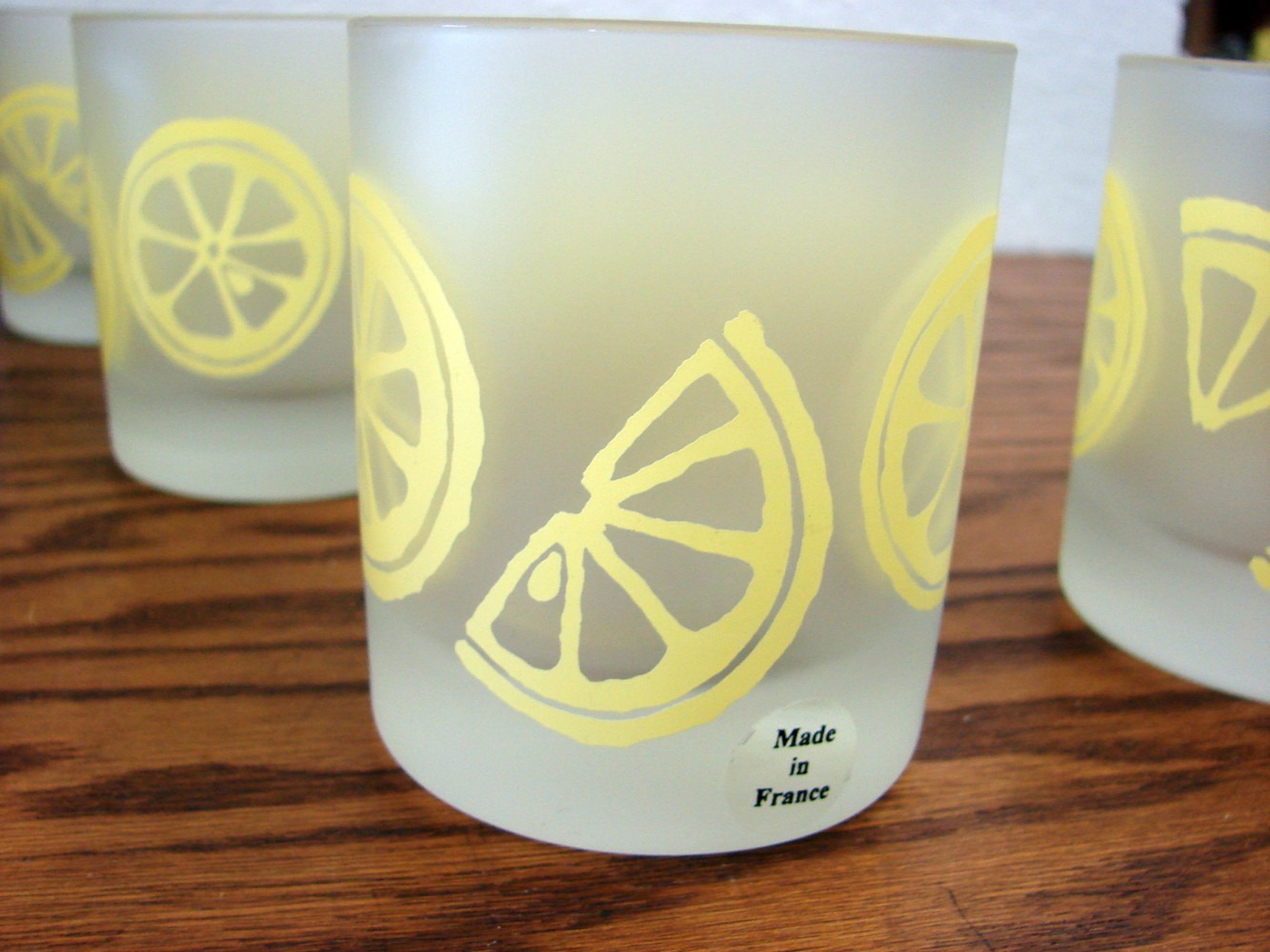 France Dartington Designs Satin Glass Lowball Lemon Slices Set/9 - Image 2