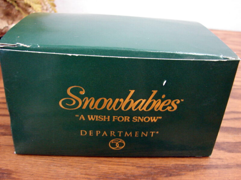 Brand New Vintage Dept. 56 Snowbabies Wish For Snow Globe Figurine 2000, Moose-R-Us.Com Antiques Collectibles Log Cabin Decor