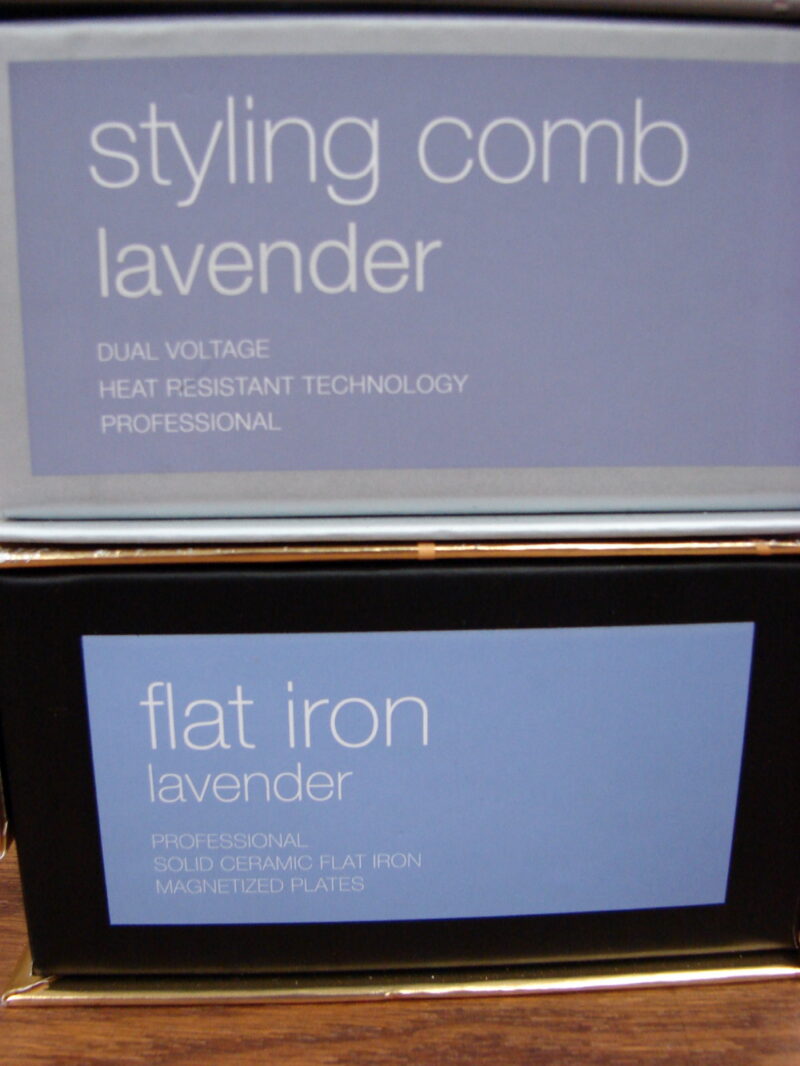 Professional Soleil Lavender Ceramic Flat Iron or Heat Resistant Styling Comb, Moose-R-Us.Com Log Cabin Decor