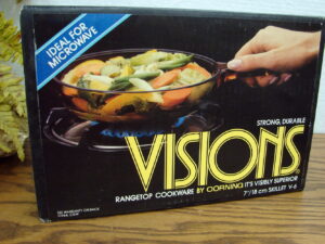Brand New A-6 Vintage PYREX Amber Vision Cookware 7" Skillet Sealed Box