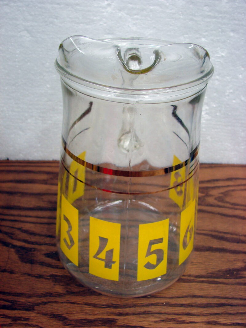 Vintage Bartlett Collins 10 pc Numbered Pitcher Glass Ice Bucket Set, Moose-R-Us.Com Antiques Collectibles Log Cabin Decor