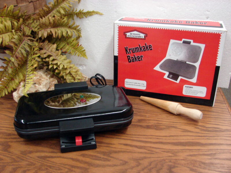 Scandinavian Electric Non Stick Krumkake Cookies Iron #351 Bethany w/ Box, Moose-R-Us.Com Antiques Collectibles Log Cabin Decor