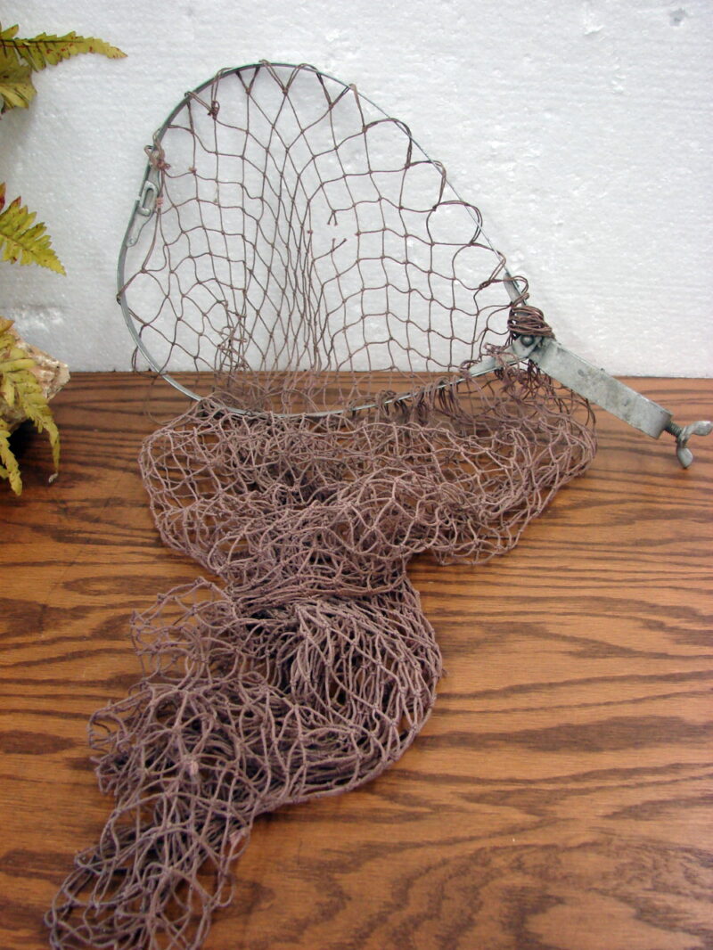 Vintage Fish Trap Fishing Net Collapsible Side Connect Brown Boat Attach, Moose-R-Us.Com Antiques Collectibles Log Cabin Decor