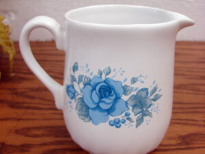 Vintage Corelle Blue Velvet Rose Small Pitcher Creamer