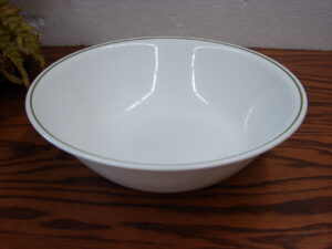 Corning Ware Corelle Olive Green Band Serving Bowl Wildflower Strawberry