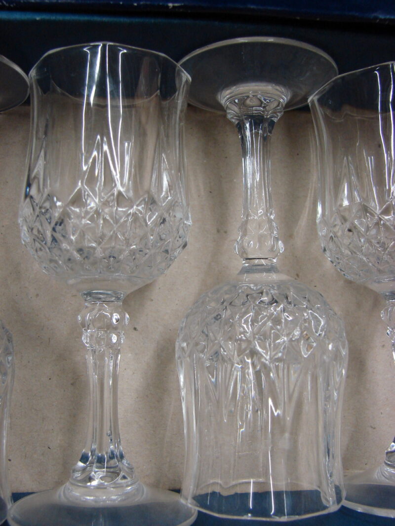 Vintage cristal d&#8217;arques Set/11 Longchamp 6 cl~ Exquisite 2 oz Cordial Goblet Glasses, Moose-R-Us.Com Antiques Collectibles Log Cabin Decor