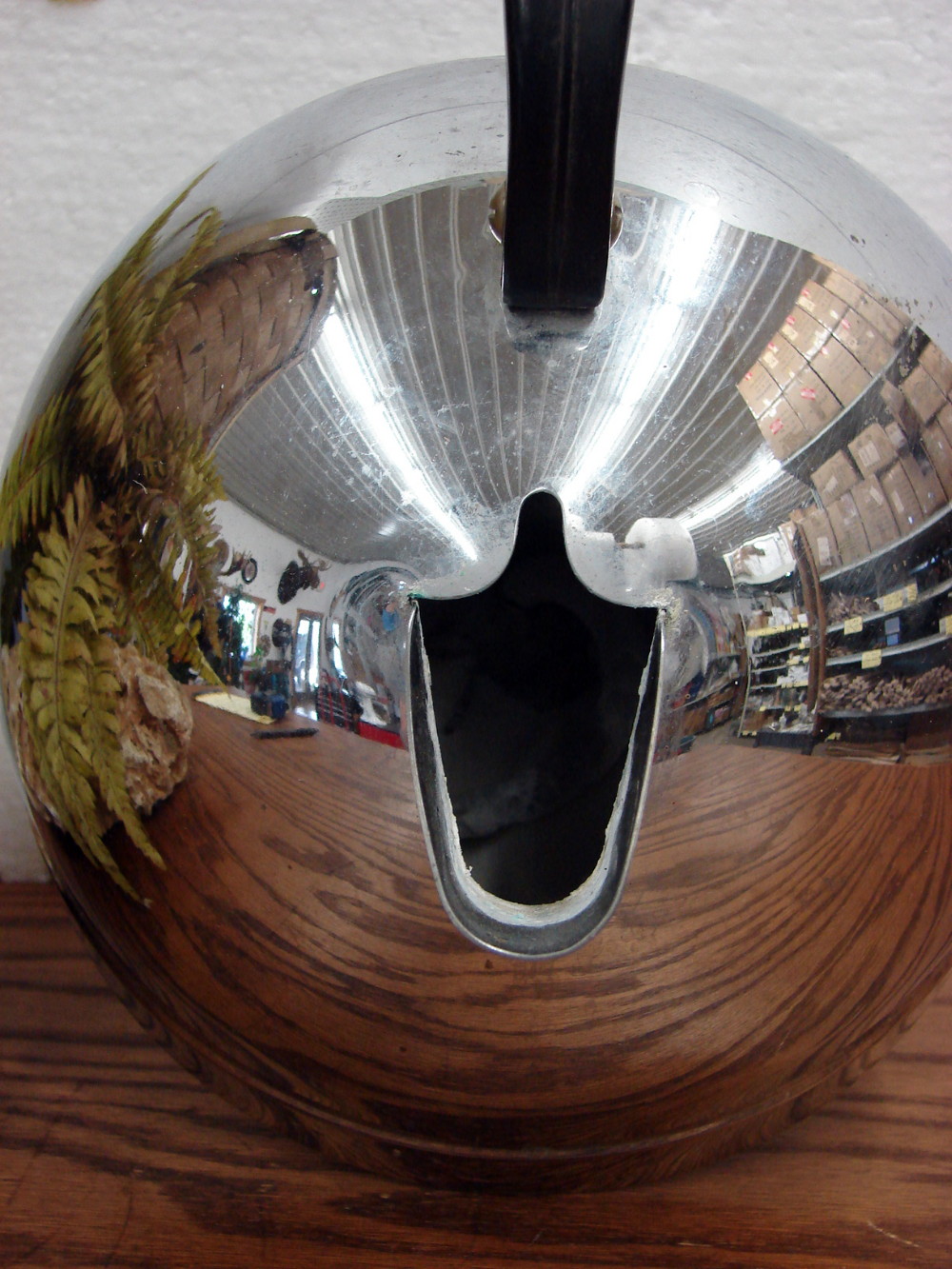 Vintage Retro Round Ball GE Chrome Electric Kettle Water Heater Tea Steamer K43B - Image 2