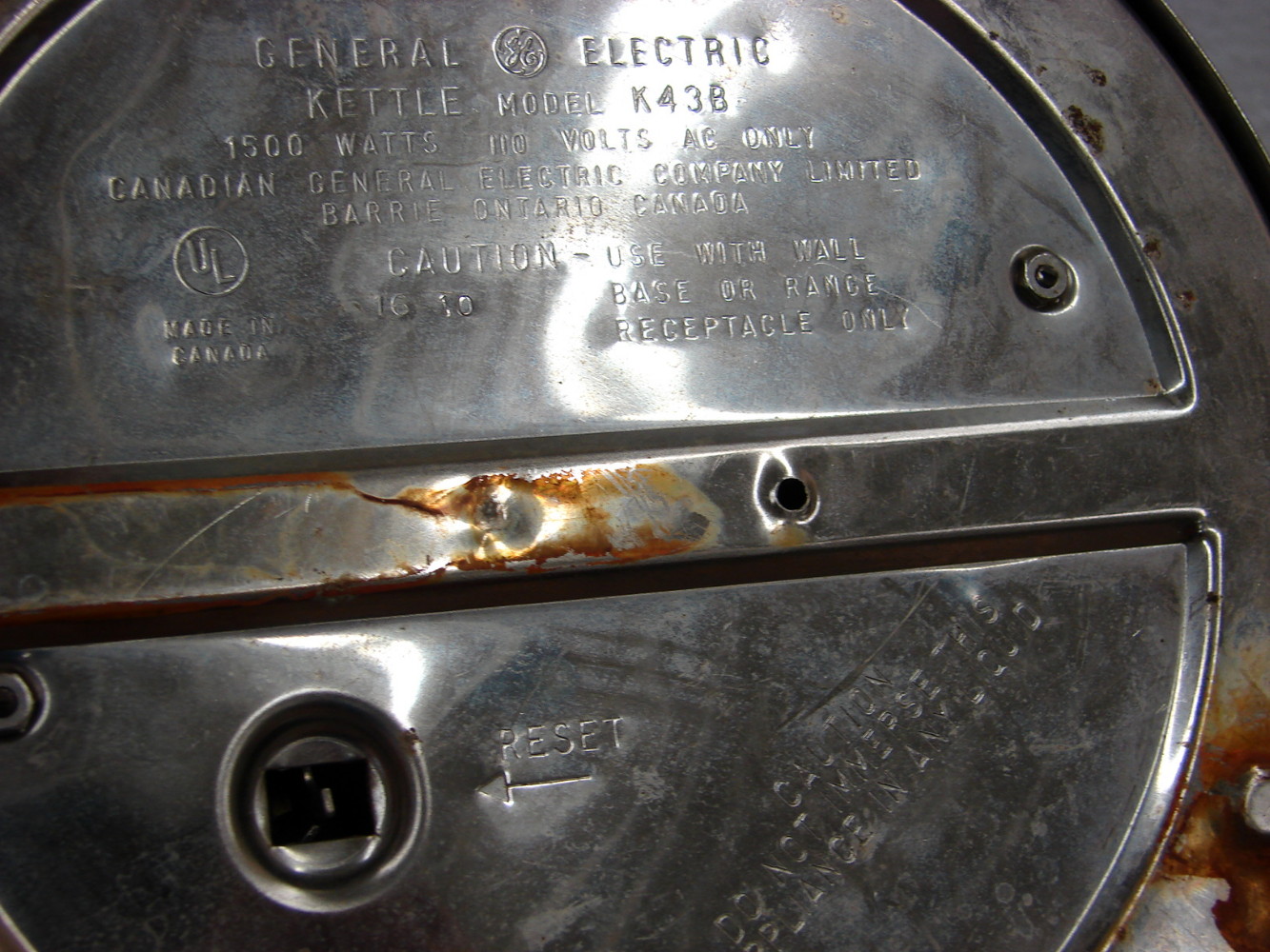 Vintage Retro Round Ball GE Chrome Electric Kettle Water Heater Tea Steamer K43B - Image 3