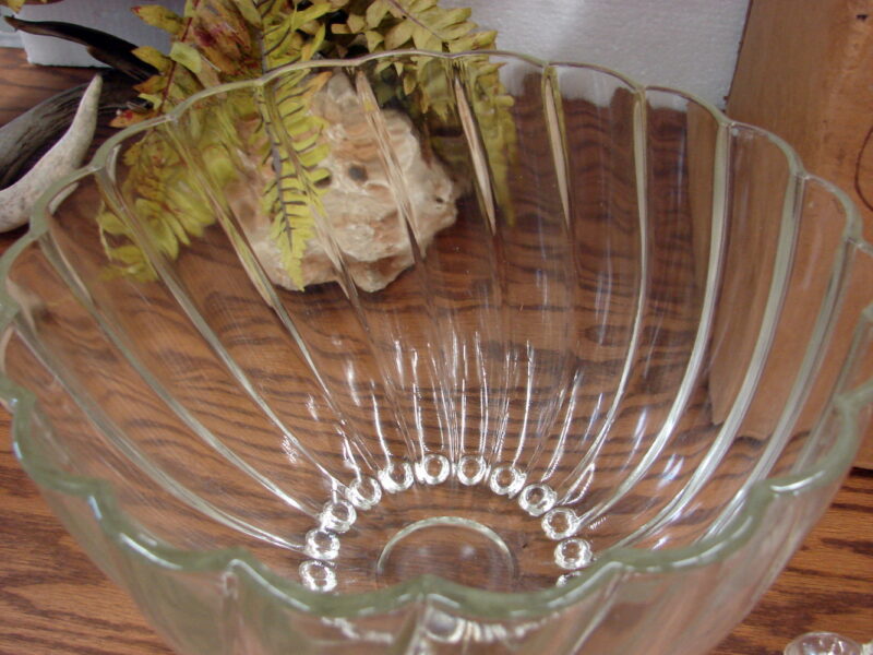 Vintage Hazel Atlas Claridge Swirl 13 pc Punch Bowl Cups Set Original Box, Moose-R-Us.Com Antiques Collectibles Log Cabin Decor