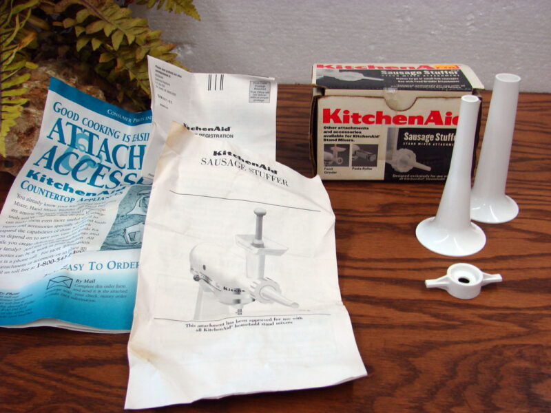 KitchenAid Sausage Stuffer Attachment for Stand Mixer Food Grinder Original Box, Moose-R-Us.Com Antiques Collectibles Log Cabin Decor