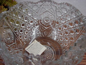Vintage Gorgeous LE Smith Glass Quintec Pedestal Cake Stand Display, Moose-R-Us.Com Antiques Collectibles Log Cabin Decor