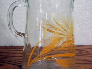 Vintage Libbey Golden Harvest Wheat 72 oz Pitcher w/ Ice Lip Heavy Duty