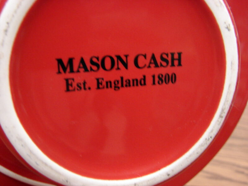 Mason Cash Red Golden Jubilee Ceramic Cake Stand Let Them Eat Cake, Moose-R-Us.Com Antiques Collectibles Log Cabin Decor