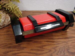 Vintage Mirro Matic Red Whiz Grid Speed Grill Sandwich Press Fast Heat
