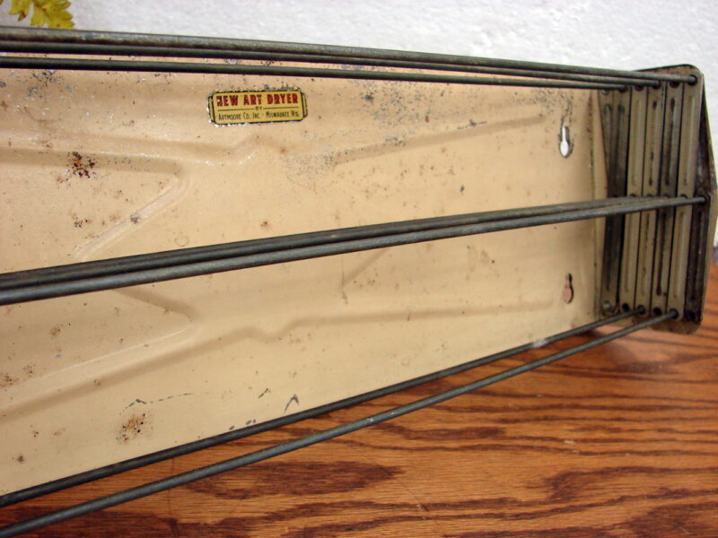 Vintage Primitive Accordion Foldup Wall Mount Collapsible Drying Rack New Art Dryer, Moose-R-Us.Com Antiques Collectibles Log Cabin Decor