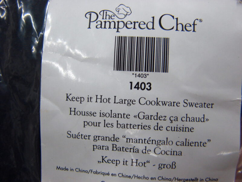Brand New Pampered Chef Keep it Hot Large Cookware Crock Sweater #1403 Rockcrok, Moose-R-Us.Com Antiques Collectibles Log Cabin Decor