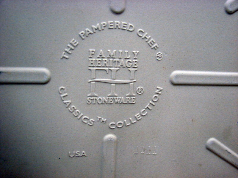 Like New Pampered Chef Family Heritage Stoneware Large Bar Pan #1445, Moose-R-Us.Com Antiques Collectibles Log Cabin Decor