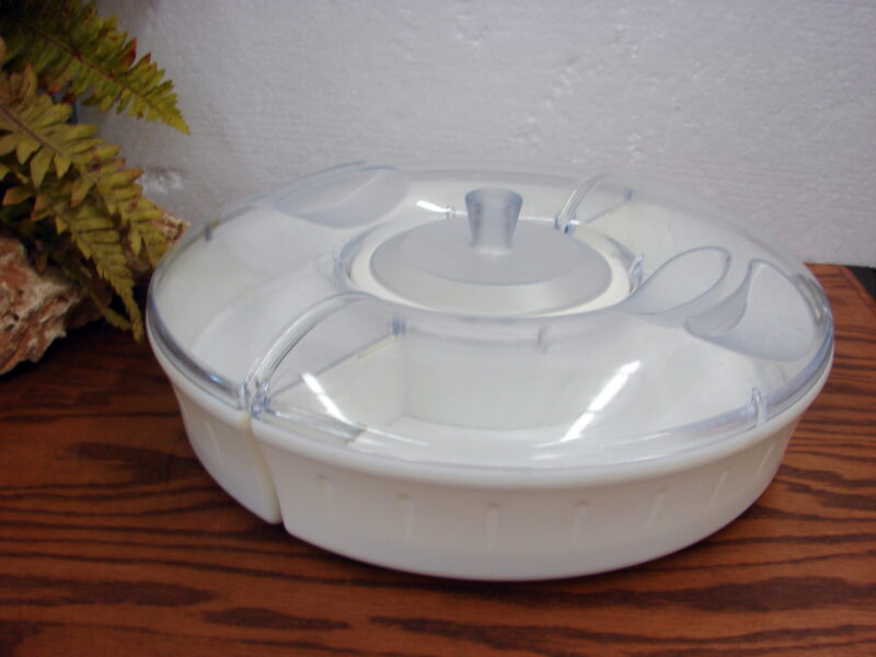 Pampered Chef Chillzanne #2791 Large Round Sectional Dip Lid, Moose-R-Us.Com Antiques Collectibles Log Cabin Decor