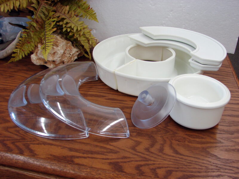 Pampered Chef Chillzanne #2791 Large Round Sectional Dip Lid, Moose-R-Us.Com Antiques Collectibles Log Cabin Decor