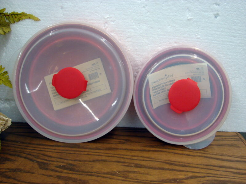 Set/2 Pampered Chef Small and Large Microwave Popcorn Popper Maker Collapsible Silicone, Moose-R-Us.Com Antiques Collectibles Log Cabin Decor