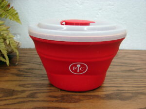 Pampered Chef Individual Size Microwave Popcorn Popper Maker #1457 Collapsible Silicone