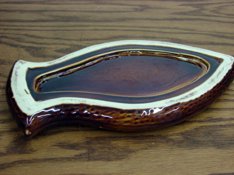 Vintage Red Wing Art Pottery Souvenir of Pretty Red Wing Land Hiawatha Ashtray, Moose-R-Us.Com Antiques Collectibles Log Cabin Decor