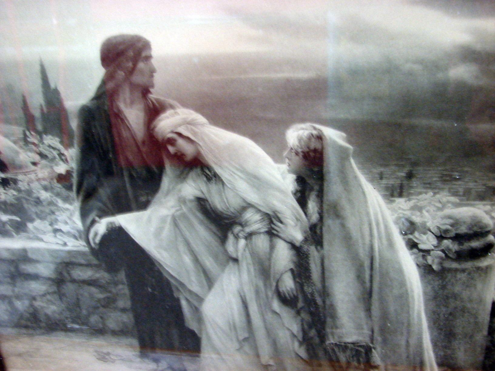 Antique Print Return From Calvary 1904 Signed Art Print Artist Herbert Schmalz - Image 3